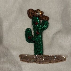 Vintage Sequin Cactus Patch